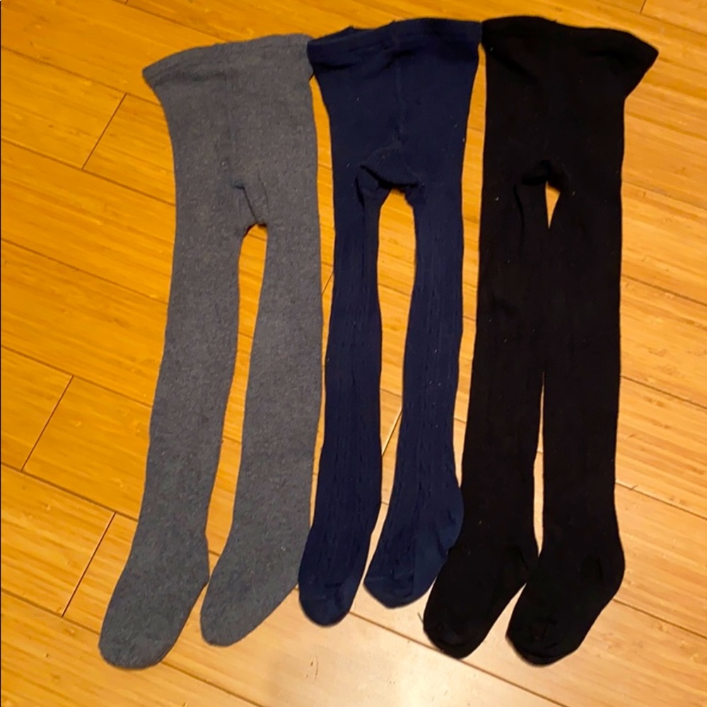 Girls Gap Tights 3 Pairs Size Small